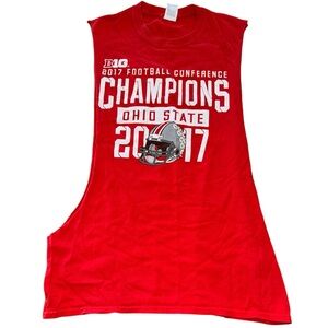 Men’s Ohio State University 2017 Football Conference Champions Cut Off T Shirt M